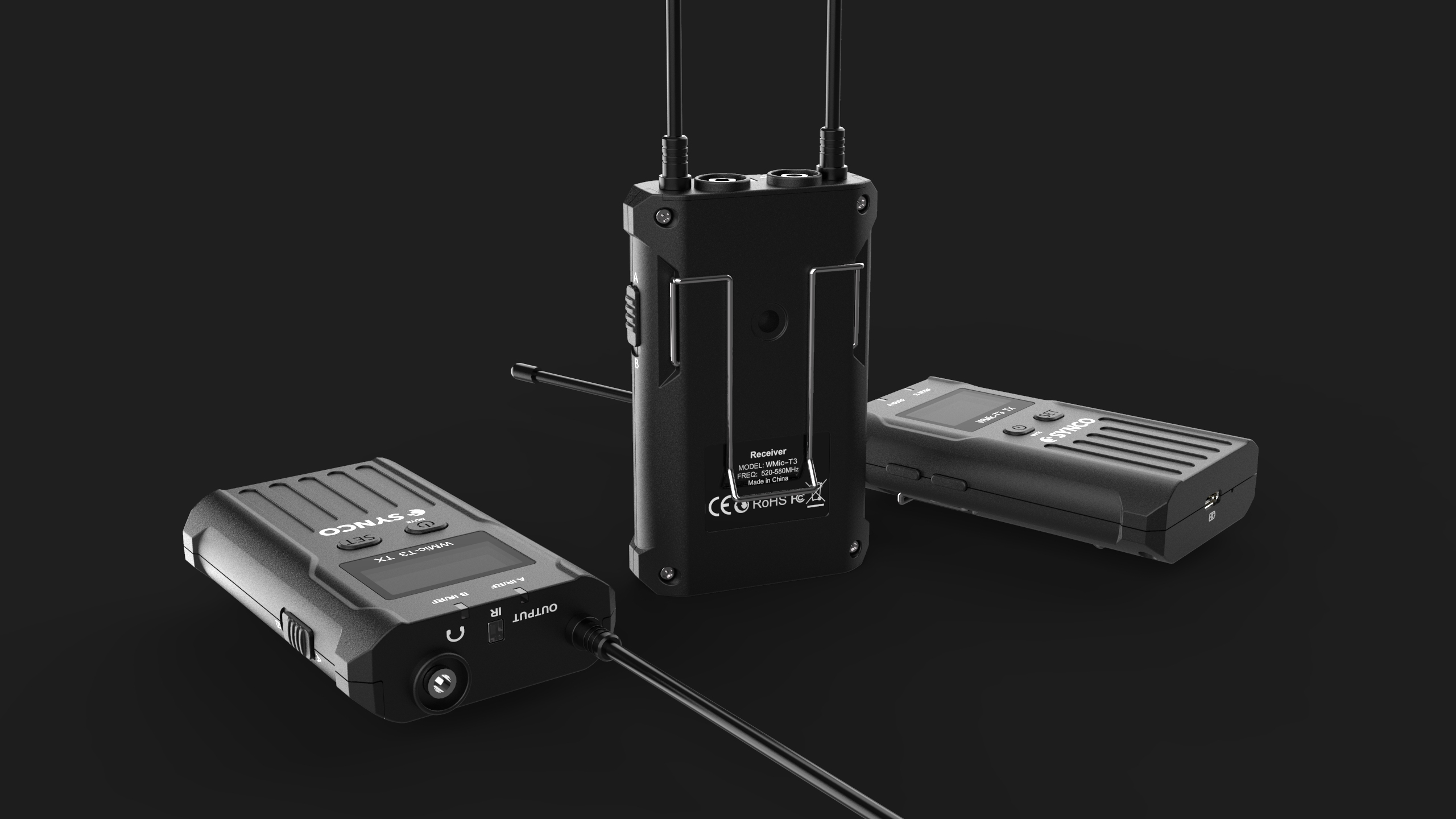 SYNCO T3 units shown from multiple working angles